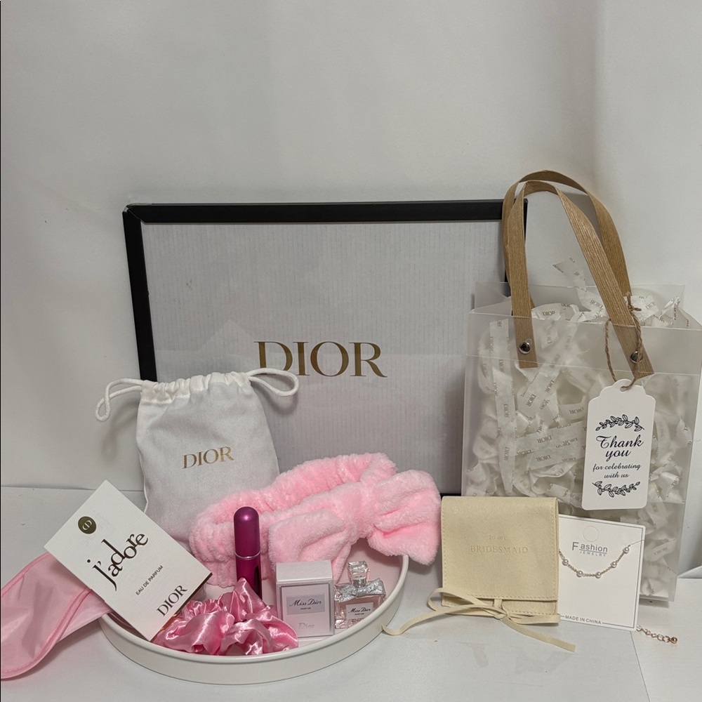 10 PCs Dior Pink Bridesmaid Gift Set